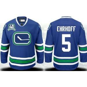  Vancouver Canucks #5 Christian Ehrhoff 3rd Blue Hockey Jersey 