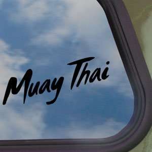  Muay Thai Black Decal Truck Bumper Window Vinyl Sticker 