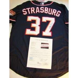 Stephen Strasburg Autographed Jersey   Majestic JSA   Autographed MLB 