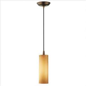 Bundle 82 Capitola Pendant Shade in Satin Nickel with Amber Vertical 