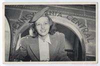 PENNSYLVANIA CENTRAL AIRLINES Stewardess at Door ca1940  