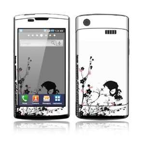  Samsung Captivate Decal Skin Sticker   Skulls and Flowers 