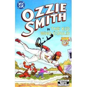  Ozzie Smith Autographed Comic Book   Autographed MLB 