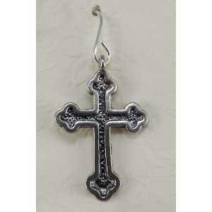  A Special Medieval Cross Earring in Sterling Silver, A 
