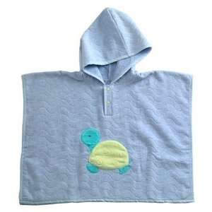 Hooded Terry Towel Pancho in Blue  12 Months Baby