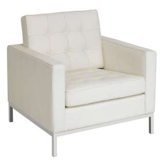 mid century modern danish retro 1 seat flora sofa lc2 white italian w 