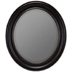  Willoughby Distressed Black 30 High Oval Wall Mirror 
