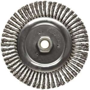 Weiler Dualife Narrow Face Wire Wheel Brush, Threaded Hole, Stainless 