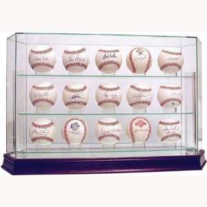  Steiner 15 Ball Glass Baseball Display