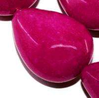 18mm Teardrop Purple Red Jade Gemstones Loose Beads  