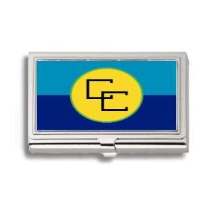  Caricom Carribean Flag Business Card Holder Metal Case 