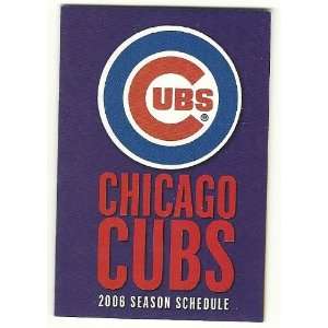  2006 Chicago Cubs Pocket Schedule Sked 