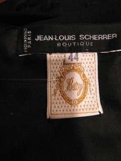 JEAN LOUIS SCHERRER VINTAGE SILK CHIFFON RUCHED DRESS~M~FRANCE~FR 44 