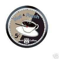 Retro Route 66 Diner Coffee Shop Sign Wall Clock #188  