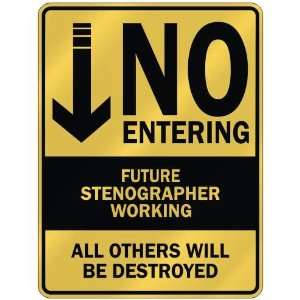   NO ENTERING FUTURE STENOGRAPHER WORKING  PARKING SIGN 