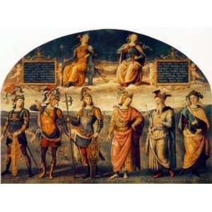  12X16 inch Perugino Pietro Fortitude&Temperance/Six 