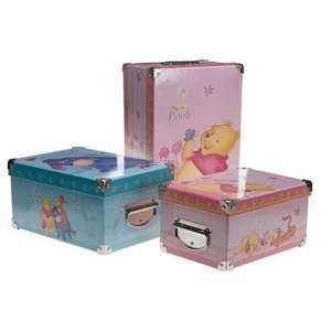   the Pooh Set of 3 Steamer Trunks   Perfect for Storage Toys & Games