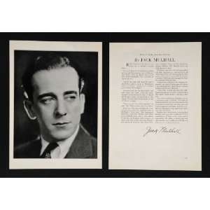  1930 Jack Mulhall Actor Silent Film Movie Star Print 
