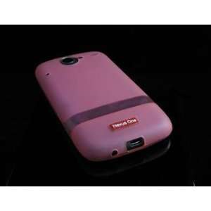  Pink Solid Color Hard Gel Case with Rubberized Coating for 