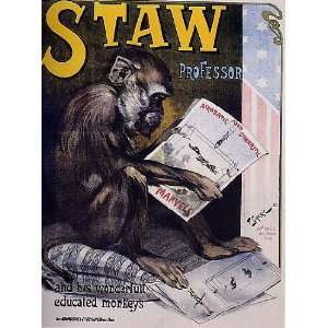  STAW PROFESSOR AND HIS WONDERFULL EDUCATED MONKEYS VINTAGE 