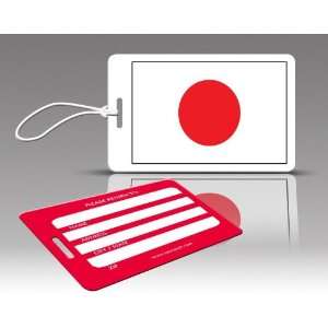   TagCrazy Luggage Tags  Japan Flag  Set of Three