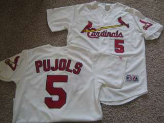 St. Louis Cardinals Pujols Jersey Sewn White  
