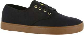 NEW EMERICA LACED BLACK GOLD GUM CANVAS SHOES SKATE SNEAKERS ALL SIZES 