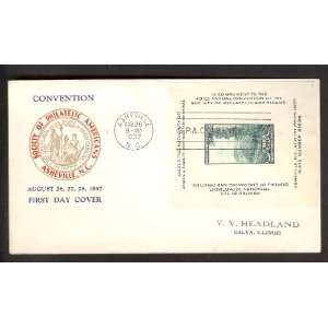 Scott # 797, Plimpton (6)First Day Cover; 1937; Society of Philatelic 