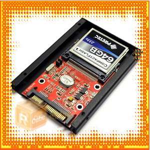 CF to 2.5 SATA Hard Disk Drive HDD SSD adapter w/ mount  