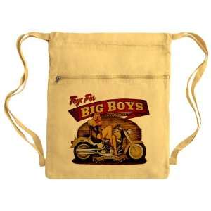   Sack Pack Yellow Toys for Big Boys Lady on Motorcycle 