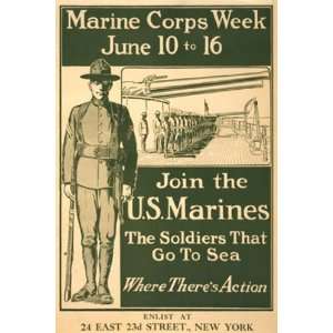   Week, June 10 to 16   Join the U.S. Marines   Poster (12x18) Home