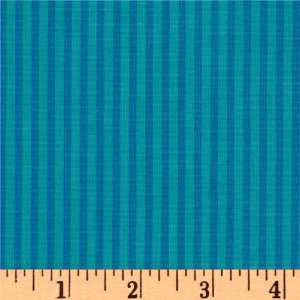  44 Wide Caterwauling Tales Stripes Blue Fabric By The 