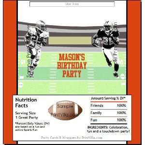    Bengals Colored Football Candy Bar Wrapper