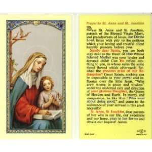  St. Anne & St. Joachim Holy Card (800 244) Everything 