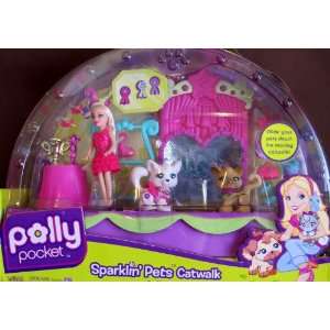  Polly Pocket SPARKLIN PETS CATWALK Playset w Catwalk RUNWAY 