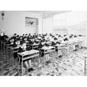  Children in an Elementary School Classroom Photographic 