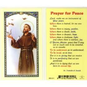    St. Francis   Prayer for Peace Holy Card (800 241) 