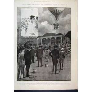    1902 Chase Cycle Balloon Stamford Bridge Old Print