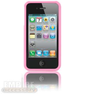 DELUXE PINK 3 PC HARD CASE COVER FOR APPLE IPHONE 4G 4S  
