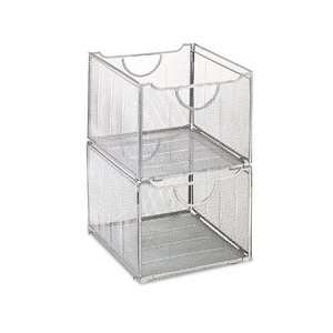  Collapsible Crates, Legal/Ltr, Steel Mesh, 15 1/2 x 11 3/4 