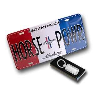 Mustang Horse Powr License Plate (with Key Chain)