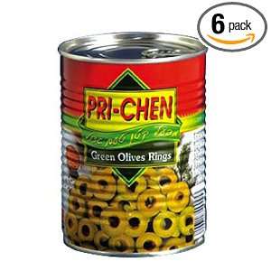 Oxygen Oxygen Pri Chen Green Olives Rings, 560 grams (Pack of 6 