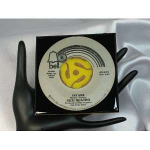  SUZI QUATRO 45 RPM RECORD DRINK COASTER   CAT SIZE (Now a 