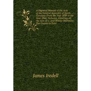   of a . and Whose Operation Has Ceased to Exist James Iredell Books