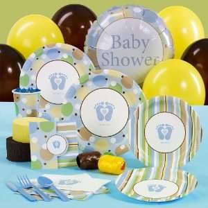  Lets Party By CEG Tiny Toes Blue Baby Shower Standard 