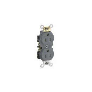   CR15S GGY Receptacle,Dup,Std,5 15R,Tamper Res,GY