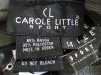 CL Carole Little Sport Womens Olive Dress Slacks Pants Size 14 NWT 