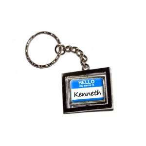  Hello My Name Is Kenneth   New Keychain Ring Automotive