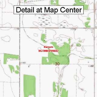  USGS Topographic Quadrangle Map   Ranum, Minnesota (Folded 