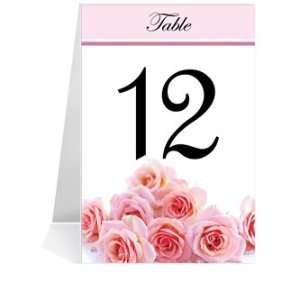   Table Number Cards   Pink Rose Party #1 Thru #32